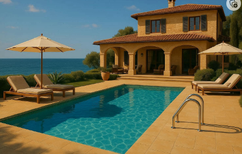 Kolam Renang Mewah Konsep Villa