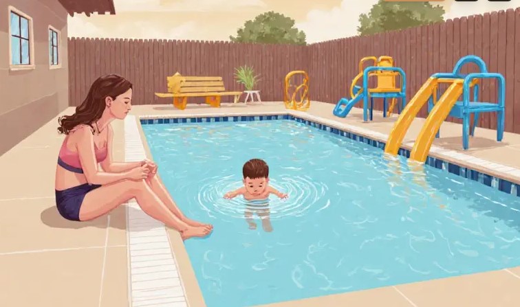 Seni Ajarkan Balita Berenang