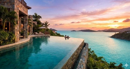 Kolam Infinitas dengan Pemandangan