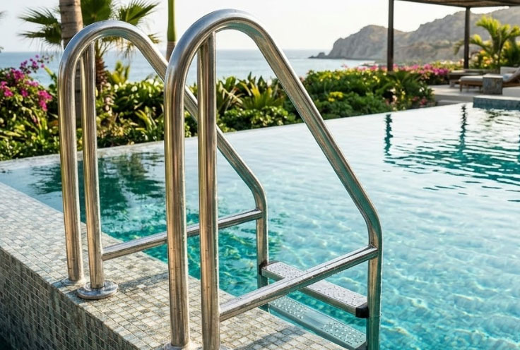 tangga kolam renang keren