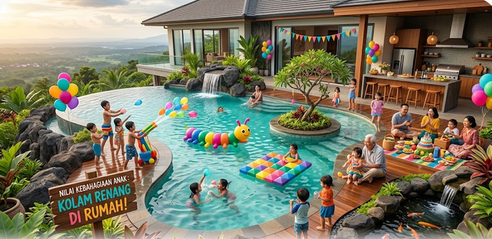 Berapa Sih Nilai Kebahagiaan Anak Punya Kolam Renang di Rumah?