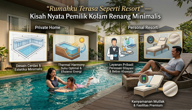 Rumahku Terasa Seperti Resort" — Kisah Nyata Pemilik Kolam Renang Minimalis